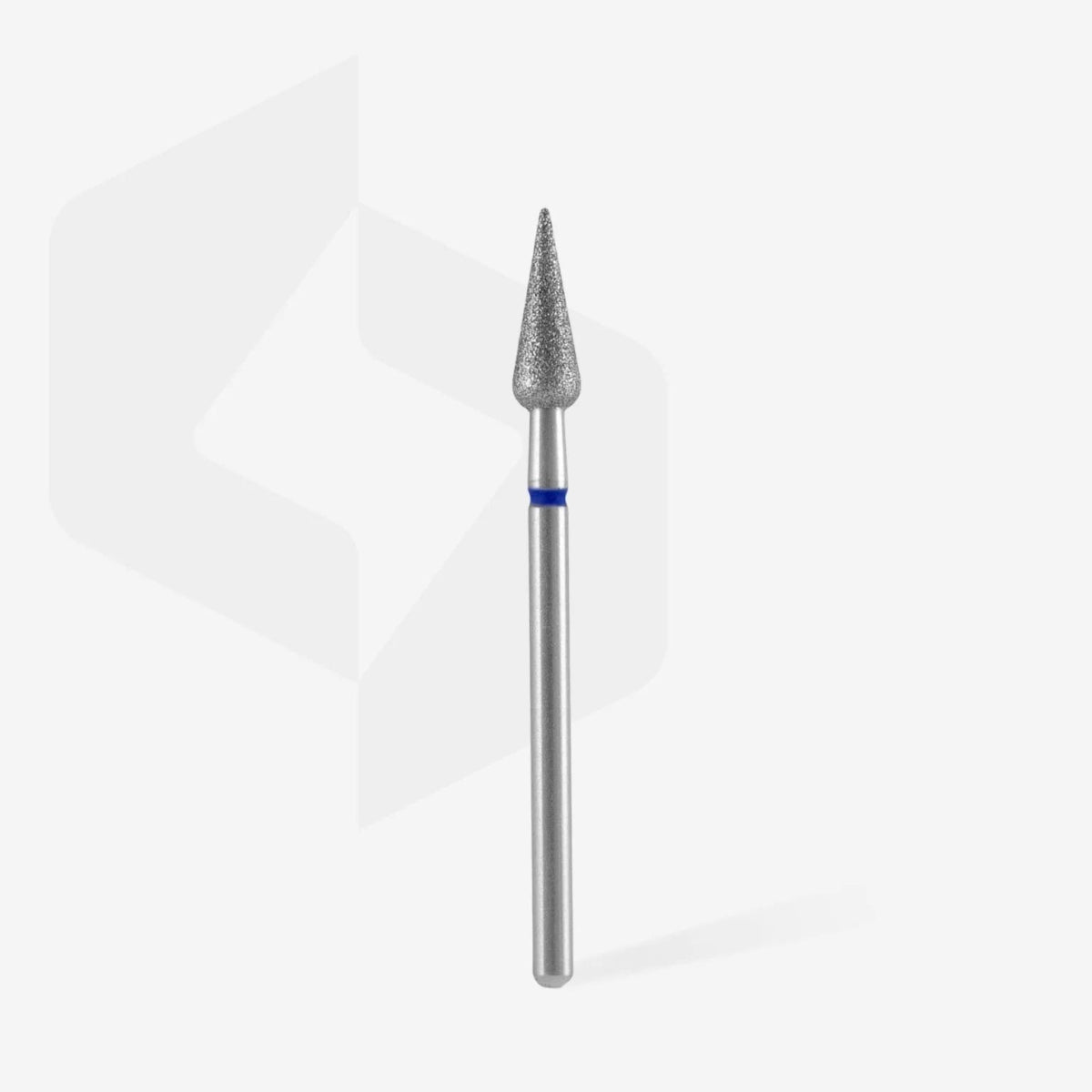 STALEKS PRO EXPERT DIAMOND NAIL DRILL BIT POINTED PEAR BLUE DIAMETER 4 MM WORKING PART 12 MM - www.texasnailstore.com