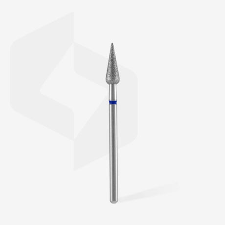 STALEKS PRO EXPERT DIAMOND NAIL DRILL BIT POINTED PEAR BLUE DIAMETER 4 MM WORKING PART 12 MM - www.texasnailstore.com