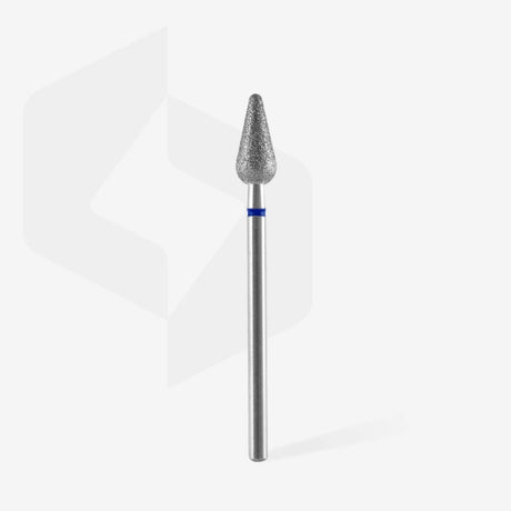 STALEKS PRO EXPERT DIAMOND NAIL DRILL BIT ROUNDED PEAR BLUE DIAMETER 5 MM WORKING PART 12 MM - www.texasnailstore.com