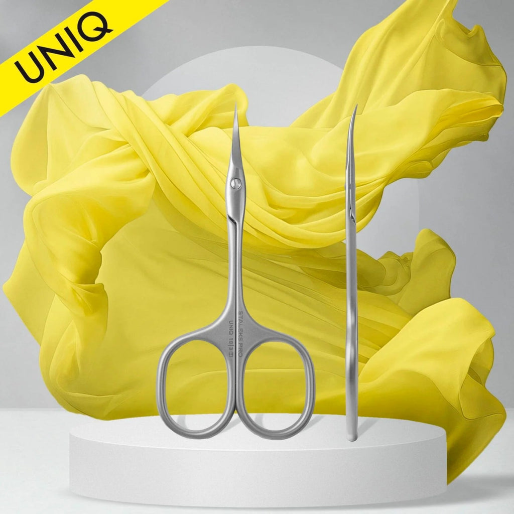 STALEKS PRO UNIQ 10 TYPE 3 BALLERINA PROFESSIONAL CUTICLE SCISSORS SQ - 10/3 - www.texasnailstore.com