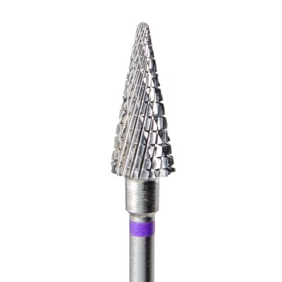 Tungsten Carbide Bur Cone (6mm) Purple - www.texasnailstore.com