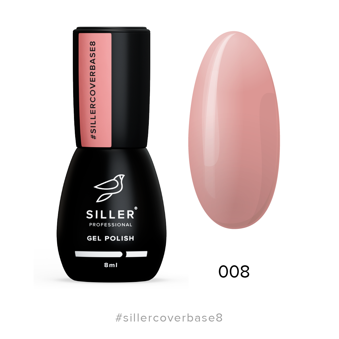 Siller Cover Base №8 8ml - www.texasnailstore.com