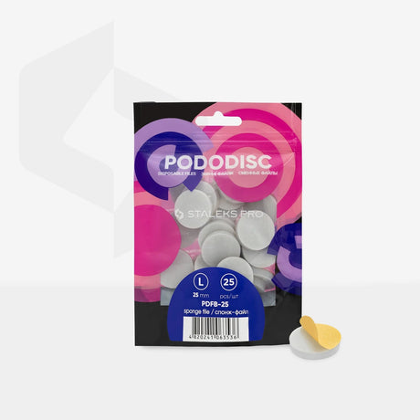 Disposable files-sponges for pedicure disc PODODISC STALEKS PRO L (25 pcs) - www.texasnailstore.com