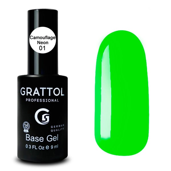 Grattol Rubber Base Camouflage Neon 01 - www.texasnailstore.com