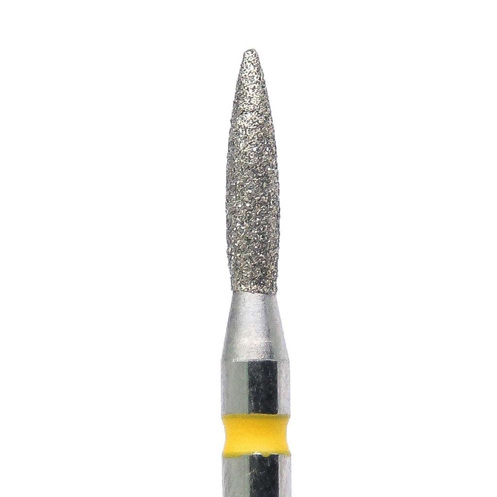 KMIZ Diamond Bit Flame (2.1mm) Yellow - www.texasnailstore.com