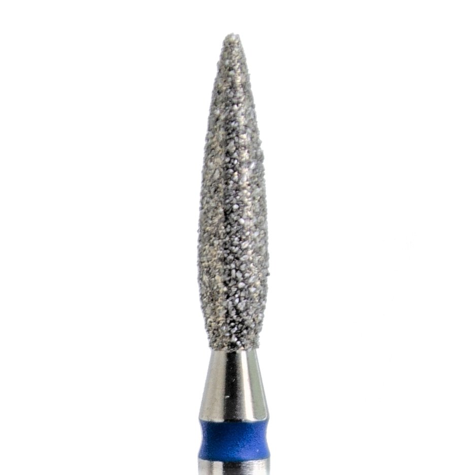 KMIZ Diamond Bit Flame Long (2.3mm) Blue - www.texasnailstore.com