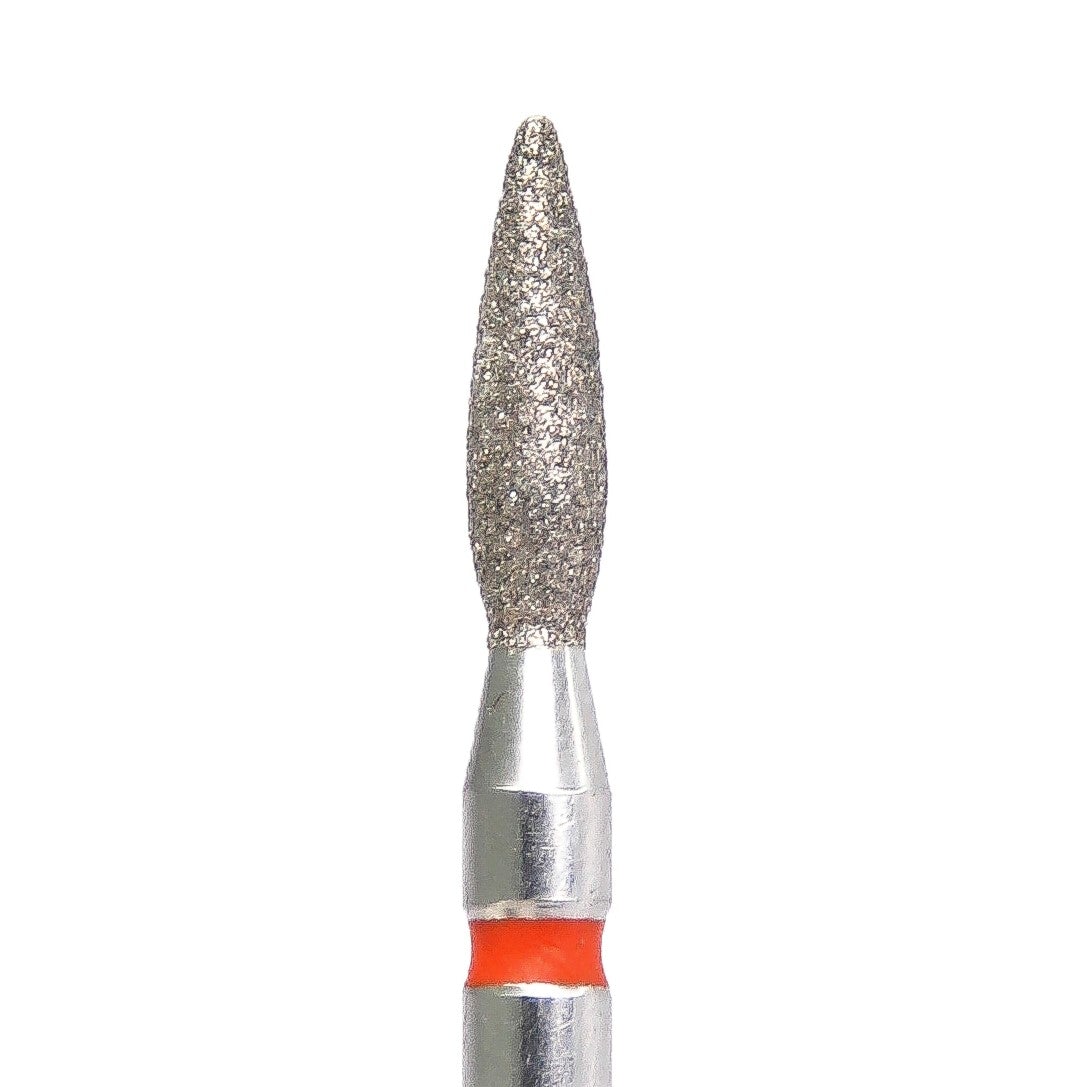 KMIZ Diamond Bit Flame Short (2.3mm) Red - www.texasnailstore.com