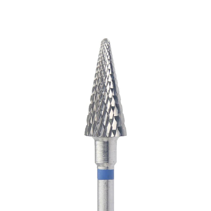 KMIZ Tungsten Carbide Bur Cone (6mm) Blue - www.texasnailstore.com