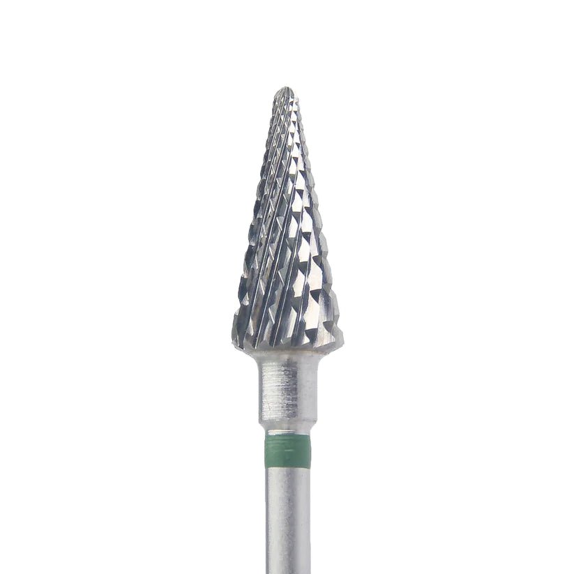 KMIZ Tungsten Carbide Bur Cone (6mm) Green - www.texasnailstore.com