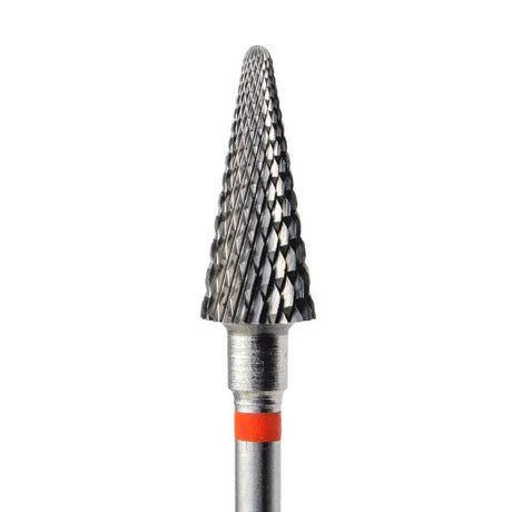 KMIZ Tungsten Carbide Bur Cone (6mm) Red - www.texasnailstore.com