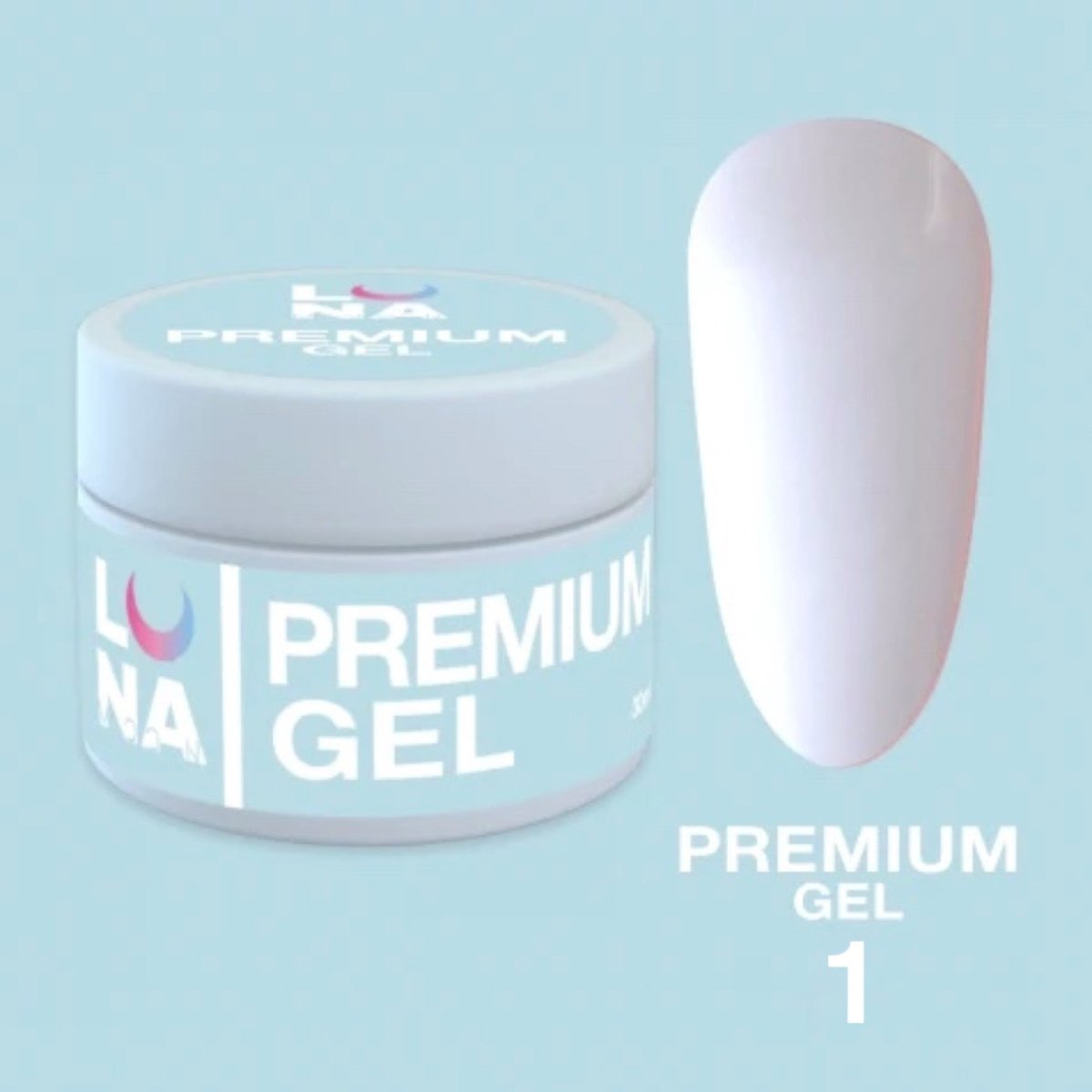 Luna Builder Gel Premium №1 (Clear) 30ml - www.texasnailstore.com