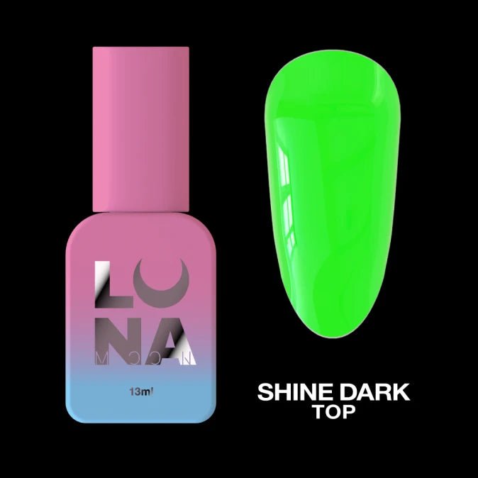 Luna Shine Glow in the Dark Top Coat - Green (13ml) - www.texasnailstore.com