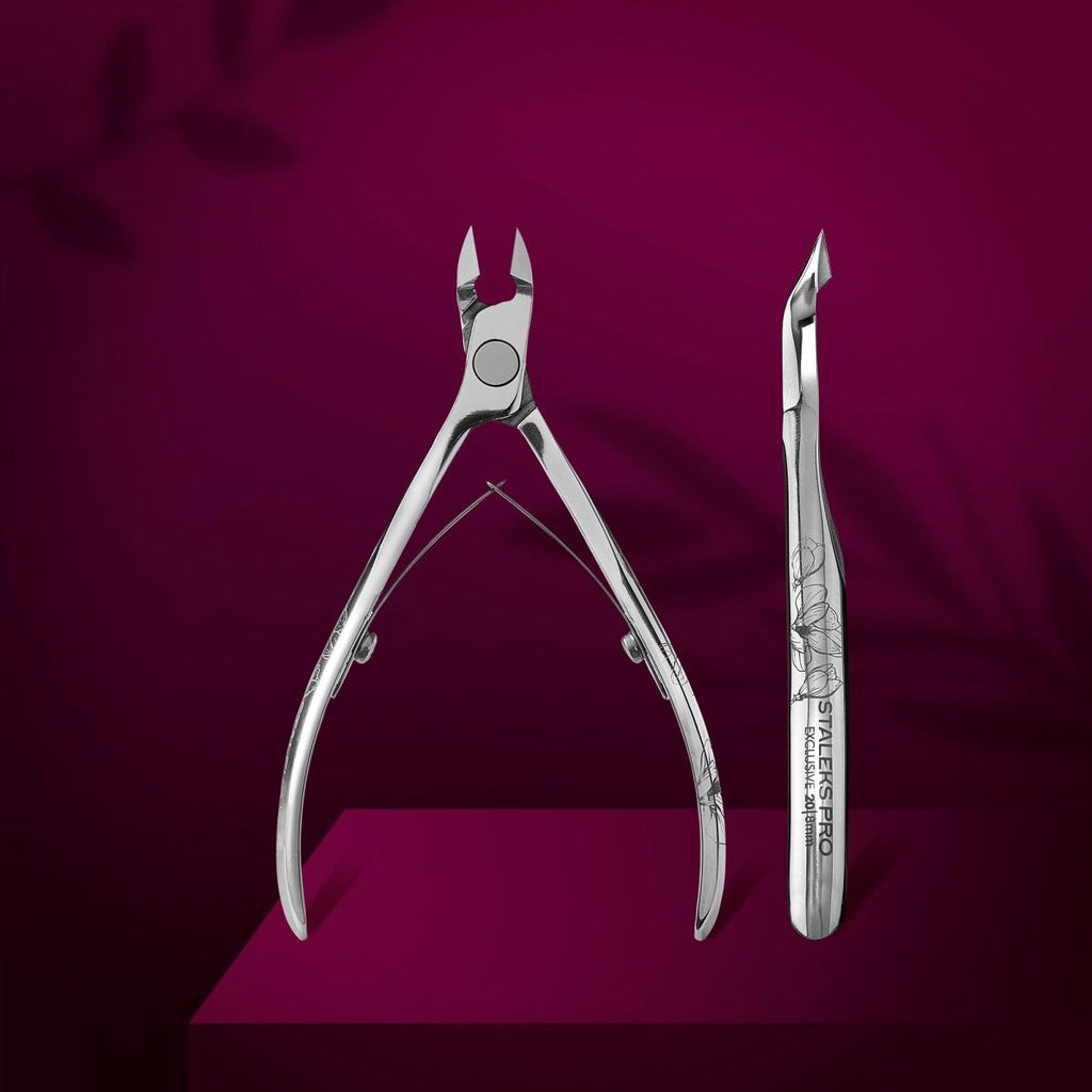 Professional cuticle nippers Staleks Pro Exclusive 20 8 mm (Magnolia) - www.texasnailstore.com