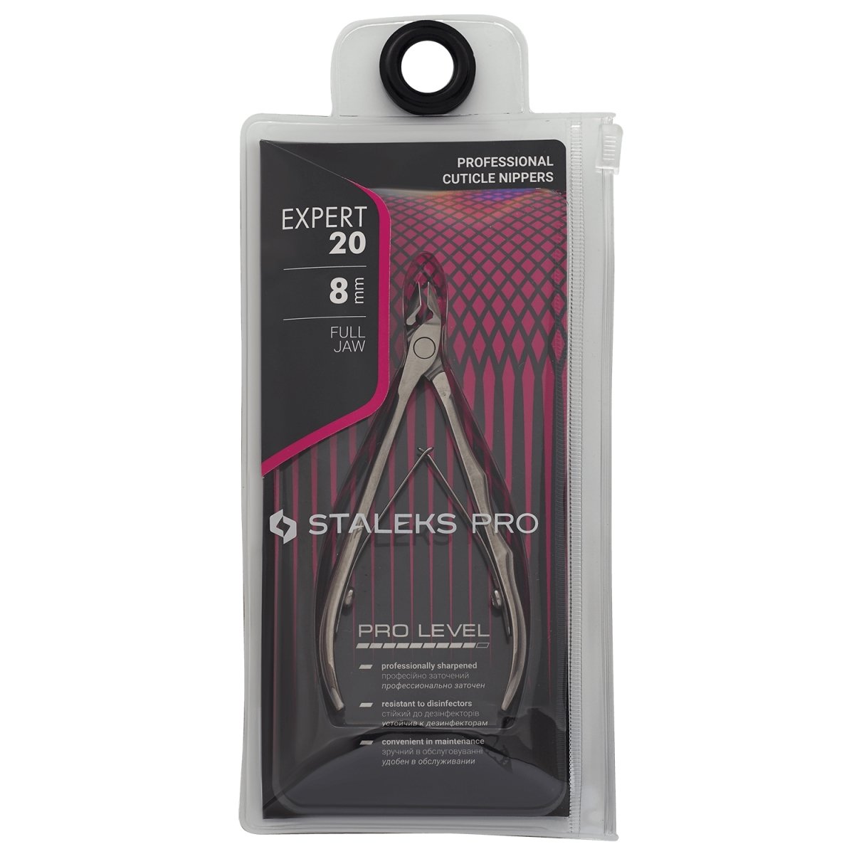 Professional cuticle nippers STALEKS PRO EXPERT 20 (8 mm) - www.texasnailstore.com