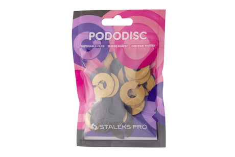 Ringlike disposable file for pedicure disc PODODISC STALEKS PRO М 100 grit (50 pc) - www.texasnailstore.com