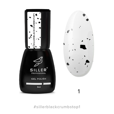 Siller Black Crumbs Top №1 8ml - www.texasnailstore.com