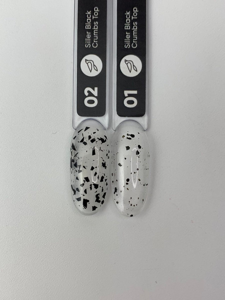 Siller Black Crumbs Top №2 (8ml) - www.texasnailstore.com