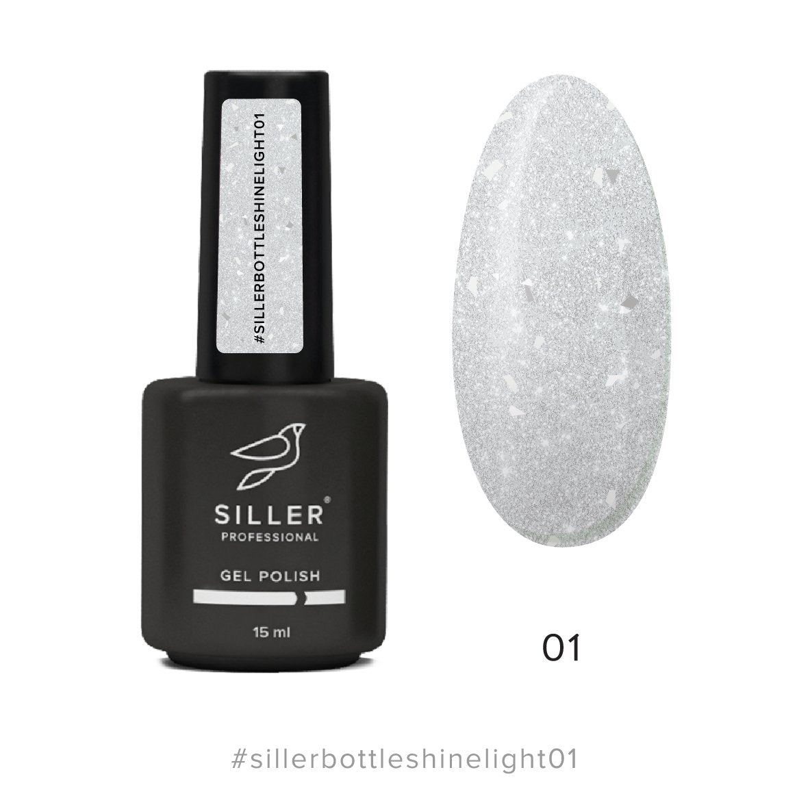 Siller Bottle Shine Light Gel #1 (15ml) - www.texasnailstore.com