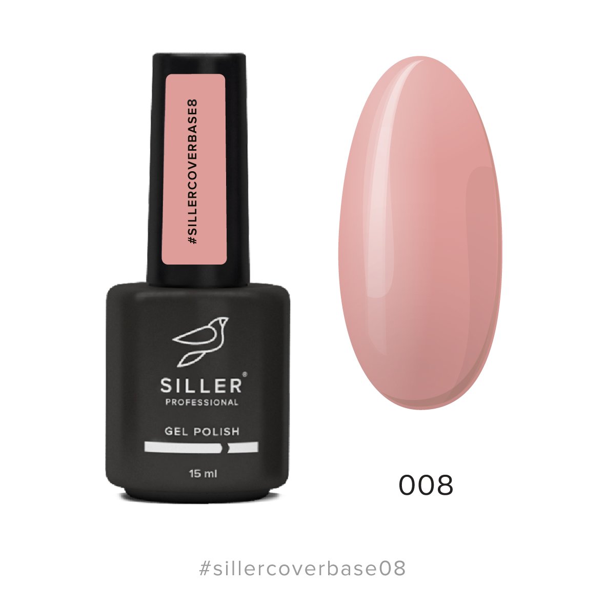 Siller Cover Base №8(15ml) - www.texasnailstore.com