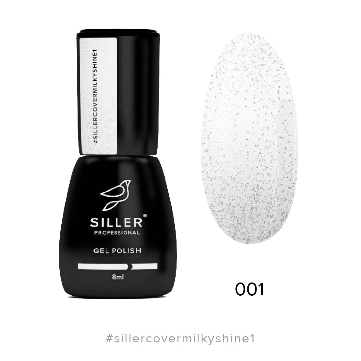 Siller Cover Base Milky Shine №1 8ml - www.texasnailstore.com