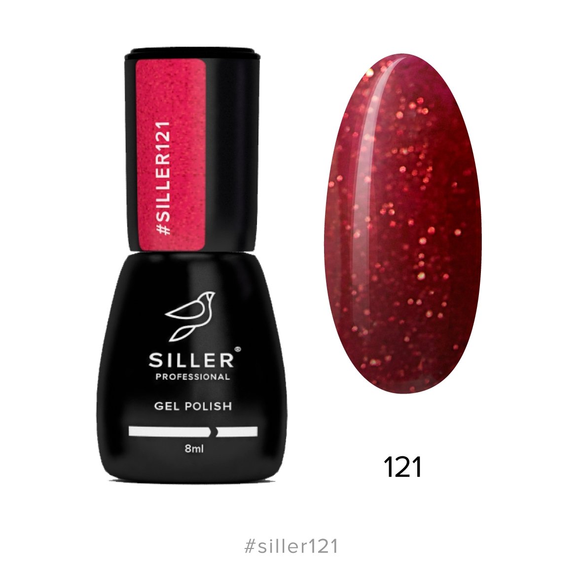 Siller Gel Polish №121 8ml - www.texasnailstore.com