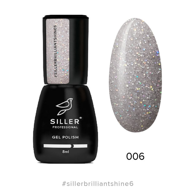 Siller Gel Polish Brilliant Shine №6 (8ml) - www.texasnailstore.com