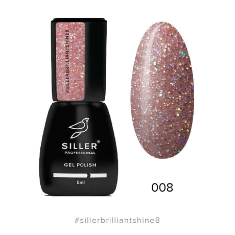 Siller Gel Polish Brilliant Shine №8 (8ml) - www.texasnailstore.com