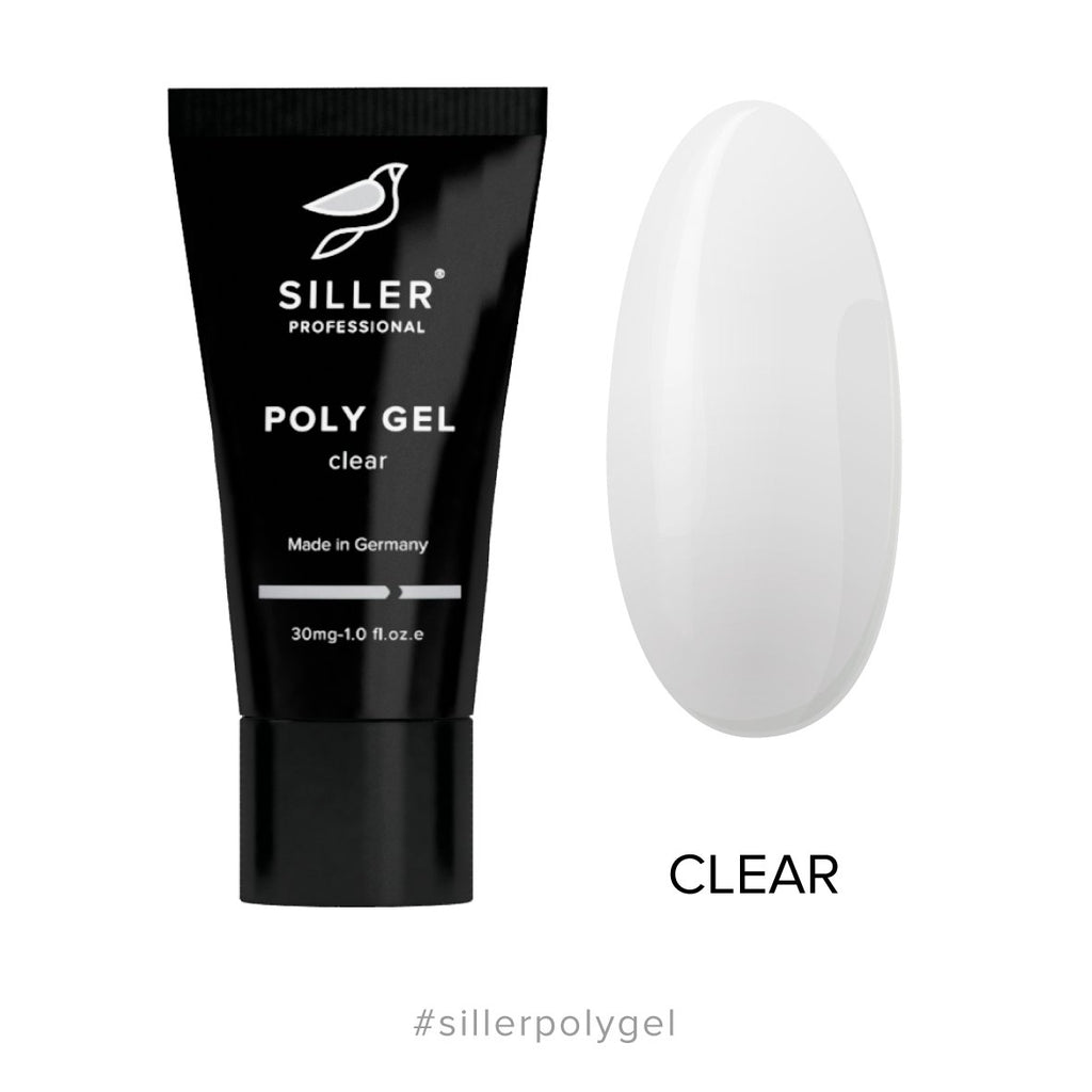 Siller Poly Gel CLEAR 30ml - www.texasnailstore.com