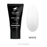 Siller Poly Gel WHITE 30ml - www.texasnailstore.com