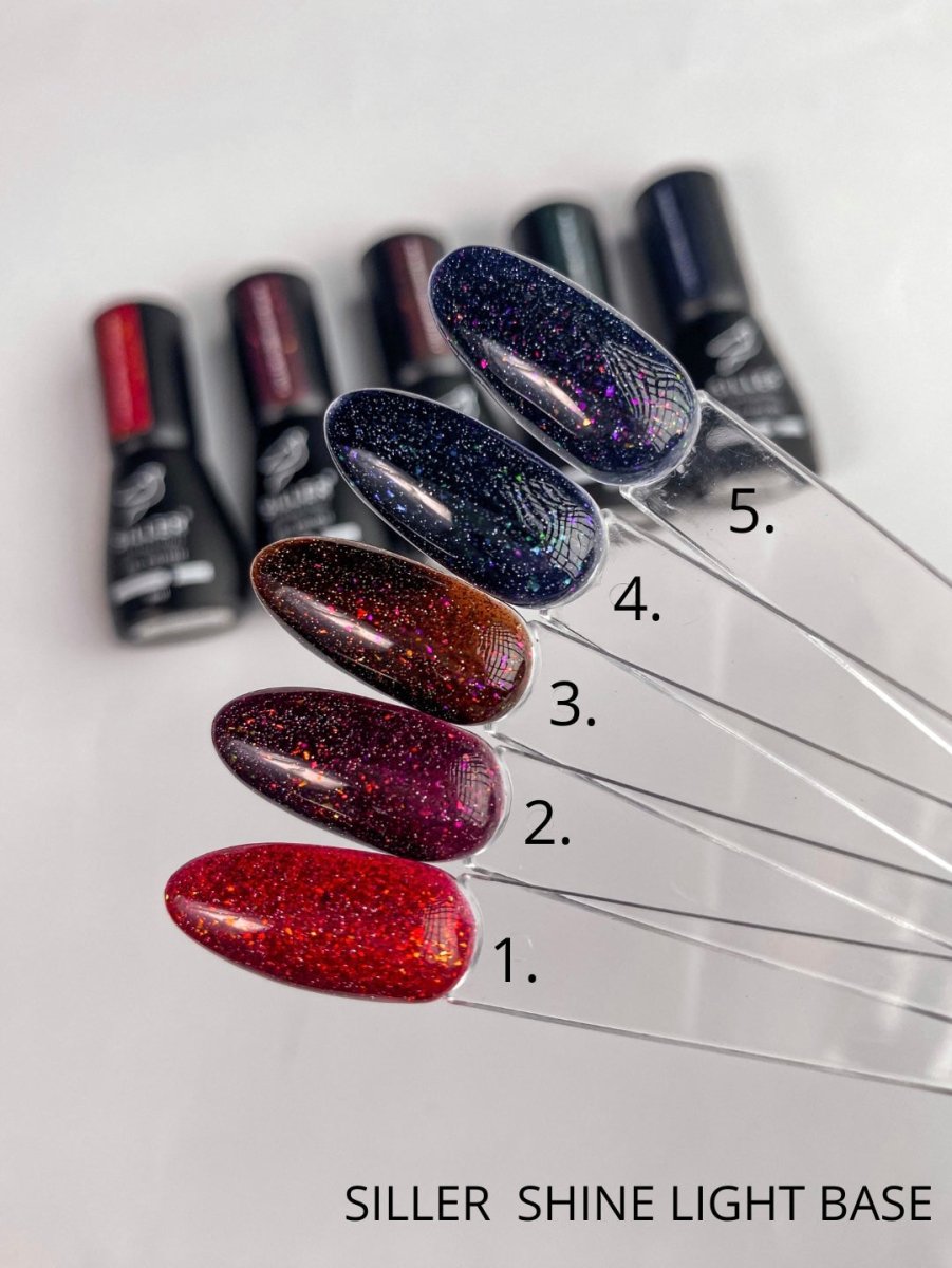 Siller Shine Light Base 5 — reflective base, 8ml - www.texasnailstore.com