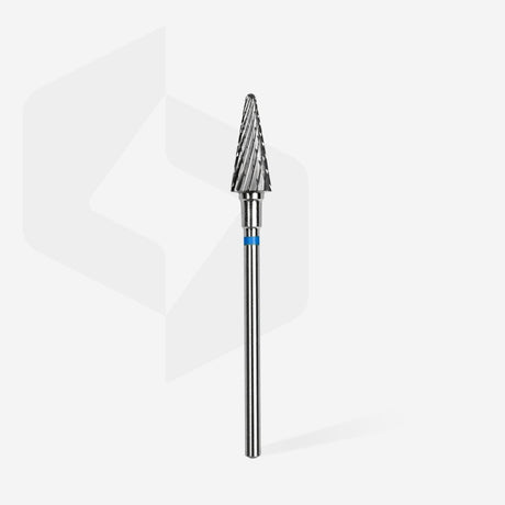 STALEKS Carbide nail drill bit, “cone” blue, head diameter 6 mm / working part 14 mm - www.texasnailstore.com