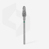 STALEKS Carbide nail drill bit, “frustum”, green, head diameter 6 mm/ working part 14 mm - www.texasnailstore.com