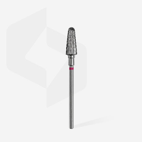 STALEKS Carbide nail drill bit, “frustum” purple, head diameter 6 mm / working part 14 mm - www.texasnailstore.com