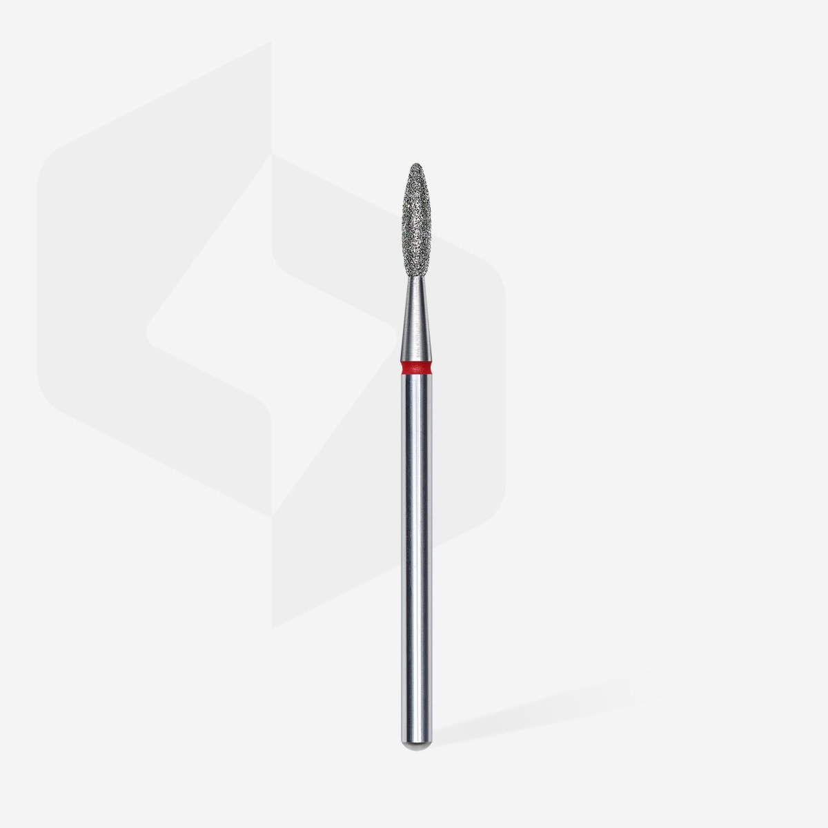 Staleks Diamond nail drill bit "flame" RED 2.1 mm/WORKING PART 8MM - www.texasnailstore.com