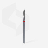 Staleks Diamond nail drill bit "flame" RED 2.1 mm/WORKING PART 8MM - www.texasnailstore.com