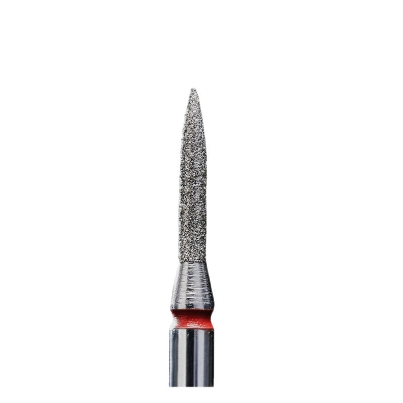 STALEKS PRO Diamond "Flame" Nail Bit (1.4mm) Red - www.texasnailstore.com