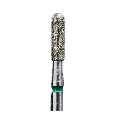 STALEKS PRO Diamond Rounded Cylinder Nail Bit (2.3mm) Green - www.texasnailstore.com