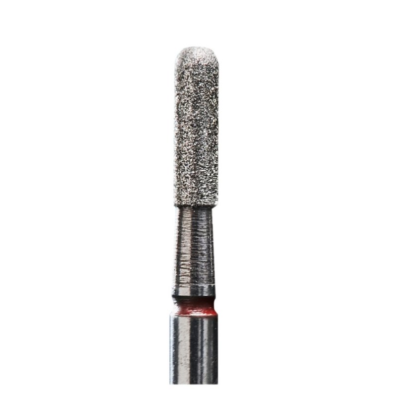 STALEKS PRO Diamond Rounded Cylinder Nail Bit (2.3mm) Red - www.texasnailstore.com