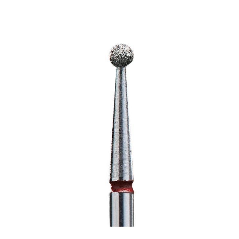 STALEKS PRO Diamond Sphere Nail Bit (2.5mm) Red - www.texasnailstore.com