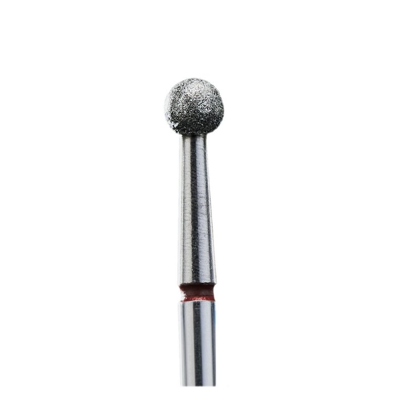 STALEKS PRO Diamond Sphere Nail Bit (3.5mm) Red - www.texasnailstore.com