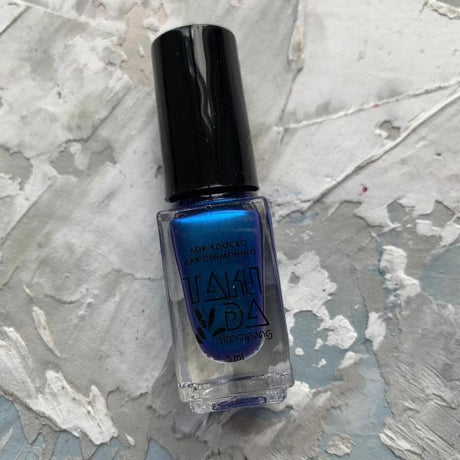 TAKI DA Blue chameleon pearl chrome professional stamping polish #27 (5ml) - www.texasnailstore.com