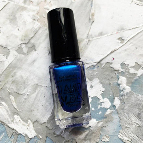 TAKI DA Blue Pearl Chrome professional stamping polish #32 (5ml) - www.texasnailstore.com