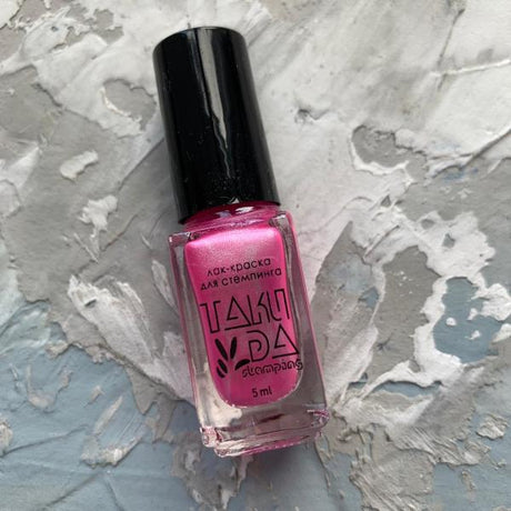 TAKI DA Pink Pearl Chrome professional stamping polish #30 (5ml) - www.texasnailstore.com