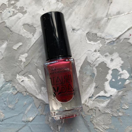 TAKI DA Red pearl chrome professional stamping polish #33 (5ml) - www.texasnailstore.com